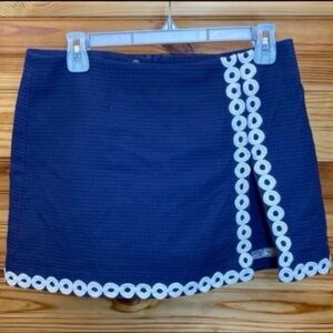 Lilly Pulitzer Lenore skort skirt in navy & white women’s 6